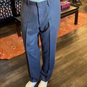 J. Crew Grey Flannel Flat Front Dress Pants